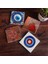 Nazar, Desen, Nar Taş Bardak Altlığı Masaüstü Koruyucu Altlık 4 Parça Set 10x10cm Stone Coasters SC375 1