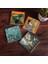 Çığlık, Van Gogh Badem Ağacı, Gustav Klimt Aile Kucaklama, Ruhların Geçişi Taş Bardak Altlığı – 4’lü Set, 10x10 cm Dekoratif Masaüstü Koruyucu Doğaltaş Altlık |SC590| 1