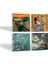 Çığlık, Van Gogh Badem Ağacı, Gustav Klimt Aile Kucaklama, Ruhların Geçişi Taş Bardak Altlığı – 4’lü Set, 10x10 cm Dekoratif Masaüstü Koruyucu Doğaltaş Altlık |SC590| 2