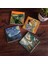 Çığlık, Van Gogh Yıldızlı Gece, Klimt Aile Kucaklama, Ruhların Geçişi Taş Bardak Altlığı – 4’lü Set, 10x10 cm Dekoratif Masaüstü Koruyucu Doğaltaş Altlık |SC591| 1