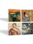 Çığlık, Soteria Mozaiği, Gustav Klimt Aile Kucaklama, Ruhların Geçişi Taş Bardak Altlığı – 4’lü Set, 10x10 cm Dekoratif Masaüstü Koruyucu Doğaltaş Altlık |SC594| 2