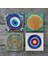 Stone Nazar, Lotus Çiçeği, Yaşam Çiçeği Taş Bardak Altlığı – 4’lü Set, 10x10 cm Dekoratif Masaüstü Koruyucu Doğaltaş Altlık |SC389| 3