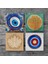 Stone Nazar, Lotus Çiçeği Taş Bardak Altlığı – 4’lü Set, 10x10 cm Dekoratif Masaüstü Koruyucu Doğaltaş Altlık |SC390| 3