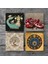Nazar Boncuğu, Şahmeran, Hayat Ağacı, Nar Taş Bardak Altlığı – 4’lü Set, 10x10 cm Dekoratif Masaüstü Koruyucu Doğaltaş Altlık |SC195| 3