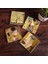Gustav Klimt Yelpazeli Kadın, Altın Gözyaşları, Öpücük, Hayat Ağacı Taş Bardak Altlığı Masaüstü Koruyucu Altlık 4 Parça Set 10x10cm Stone Coasters SC205 1
