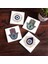 Stone Nazar, Fatma Ana Eli (Hamsa) Taş Bardak Altlığı – 4’lü Set, 10x10 cm Dekoratif Masaüstü Koruyucu Doğaltaş Altlık |SC402| 1