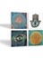 Nazar, Yaşam Çiçeği, Lotus Çiçeği, Fatma Ana Eli (Hamsa) Taş Bardak Altlığı Masaüstü Koruyucu Altlık 4 Parça Set 10x10cm Stone Coasters SC211 2