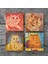 Louis Wain Kediler Taş Bardak Altlığı – 4’lü Set, 10x10 cm Dekoratif Masaüstü Koruyucu Doğaltaş Altlık |SC214| 3
