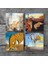 Dalí Belleğin Azmi, Arzunun Gizemi, Antonius, Amerika’nın Keşfi Taş Bardak Altlığı Masaüstü Koruyucu Altlık 4 Parça Set 10x10cm Stone Coasters SC215 3