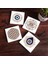 Nazar, Yaşam Çiçeği, Sri Yantra Taş Bardak Altlığı Masaüstü Koruyucu Altlık 4 Parça Set 10x10cm Stone Coasters SC413 1