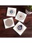 Nazar, Yaşam Çiçeği Taş Bardak Altlığı – 4’lü Set, 10x10 cm Dekoratif Masaüstü Koruyucu Doğaltaş Altlık |SC414| 1