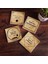 Viski Temalı Taş Bardak Altlığı Masaüstü Koruyucu Altlık 4 Parça Set 10x10cm Stone Coasters SC220 1