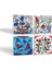 Çini Sanatı Lale, Balık, Yelkenli Gemi Taş Bardak Altlığı – 4’lü Set, 10x10 cm Dekoratif Masaüstü Koruyucu Doğaltaş Altlık |SC221| 2