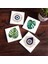 Stone Nazar, Yaprak Taş Bardak Altlığı – 4’lü Set, 10x10 cm Dekoratif Masaüstü Koruyucu Doğaltaş Altlık |SC417| 1