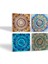 Mandala Taş Bardak Altlığı Masaüstü Koruyucu Altlık 4 Parça Set 10x10cm Stone Coasters SC230 2