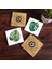 Stone Nazar, Yaprak Taş Bardak Altlığı – 4’lü Set, 10x10 cm Dekoratif Masaüstü Koruyucu Doğaltaş Altlık |SC425| 1