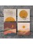Minimalist, Bohem Taş Bardak Altlığı Masaüstü Koruyucu Altlık 4 Parça Set 10x10cm Stone Coasters SC234 3