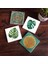 Yaprak, Lotus Çiçeği, Yaşam Çiçeği Taş Bardak Altlığı – 4’lü Set, 10x10 cm Dekoratif Masaüstü Koruyucu Doğaltaş Altlık |SC429| 1