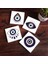 Nazar Taş Bardak Altlığı – 4’lü Set, 10x10 cm Dekoratif Masaüstü Koruyucu Doğaltaş Altlık |SC238| 1