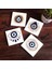 Stone Nazar Taş Bardak Altlığı – 4’lü Set, 10x10 cm Dekoratif Masaüstü Koruyucu Doğaltaş Altlık |SC240| 1