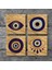 Nazar Taş Bardak Altlığı Masaüstü Koruyucu Altlık 4 Parça Set 10x10cm Stone Coasters SC241 3