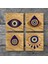 Stone Nazar Taş Bardak Altlığı – 4’lü Set, 10x10 cm Dekoratif Masaüstü Koruyucu Doğaltaş Altlık |SC242| 3