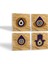 Stone Fatma Ana Eli (Hamsa), Nazar Taş Bardak Altlığı – 4’lü Set, 10x10 cm Dekoratif Masaüstü Koruyucu Doğaltaş Altlık |SC243| 2