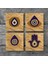 Stone Fatma Ana Eli (Hamsa), Nazar Taş Bardak Altlığı – 4’lü Set, 10x10 cm Dekoratif Masaüstü Koruyucu Doğaltaş Altlık |SC243| 3