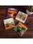 Van Gogh Balıkçı Tekneleri, Çığlık, Yerli Kadınlar, Deniz Manzarası Taş Bardak Altlığı – 4’lü Set, 10x10 cm Dekoratif Masaüstü Koruyucu Doğaltaş Altlık |SC435| 1
