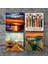 Van Gogh Balıkçı Tekneleri, Çığlık, Yerli Kadınlar, Deniz Manzarası Taş Bardak Altlığı – 4’lü Set, 10x10 cm Dekoratif Masaüstü Koruyucu Doğaltaş Altlık |SC435| 3