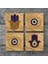 Stone Fatma Ana Eli (Hamsa), Nazar Taş Bardak Altlığı – 4’lü Set, 10x10 cm Dekoratif Masaüstü Koruyucu Doğaltaş Altlık |SC245| 3
