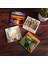 Dalí Amerika’nın Keşfi, Çığlık, Yerli Kadınlar, Deniz Manzarası Taş Bardak Altlığı – 4’lü Set, 10x10 cm Dekoratif Masaüstü Koruyucu Doğaltaş Altlık |SC437| 1