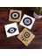 Nazar Taş Bardak Altlığı – 4’lü Set, 10x10 cm Dekoratif Masaüstü Koruyucu Doğaltaş Altlık |SC249| 1