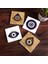 Stone Nazar Taş Bardak Altlığı – 4’lü Set, 10x10 cm Dekoratif Masaüstü Koruyucu Doğaltaş Altlık |SC250| 1