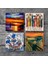 Çini Sanatı Yelkenli Gemi, Çığlık, Yerli Kadınlar, Deniz Manzarası Taş Bardak Altlığı – 4’lü Set, 10x10 cm Dekoratif Masaüstü Koruyucu Doğaltaş Altlık |SC443| 3