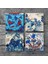 Japon Sanatı, Fuji Dağı, Çini Sanatı Balık, Yelkenli Gemi Taş Bardak Altlığı – 4’lü Set, 10x10 cm Dekoratif Masaüstü Koruyucu Doğaltaş Altlık |SC446| 3