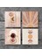 Minimalist Soyut Taş Bardak Altlığı – 4’lü Set, 10x10 cm Dekoratif Masaüstü Koruyucu Doğaltaş Altlık |SC262| 3