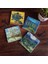 Van Gogh Zeytin Ağaçları, Şeftali Ağacı, Ren Nehri’nde Yıldızlı Gece, Süsenler Taş Bardak Altlığı Masaüstü Koruyucu Altlık 4 Parça Set 10x10cm Stone Coasters SC268 1