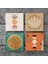 Stone Bohem, Minimalist Soyut, Lotus Çiçeği Taş Bardak Altlığı – 4’lü Set, 10x10 cm Dekoratif Masaüstü Koruyucu Doğaltaş Altlık |SC458| 3