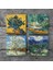 Van Gogh Zeytin Ağaçları, Şeftali Ağacı, Süsenler, Oise Bankası Taş Bardak Altlığı Masaüstü Koruyucu Altlık 4 Parça Set 10x10cm Stone Coasters SC269 3