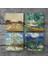 Van Gogh Zeytin Ağaçları, Şeftali Ağacı, Lale Tarlaları, Oise Bankası Taş Bardak Altlığı – 4’lü Set, 10x10 cm Dekoratif Masaüstü Koruyucu Doğaltaş Altlık |SC270| 3