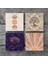 Minimalist Soyut, Hayat Ağacı Taş Bardak Altlığı – 4’lü Set, 10x10 cm Dekoratif Masaüstü Koruyucu Doğaltaş Altlık |SC463| 3