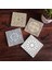 Stone Etnik Desen Taş Bardak Altlığı – 4’lü Set, 10x10 cm Dekoratif Masaüstü Koruyucu Doğaltaş Altlık |SC275| 1