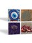 Nazar, Yaşam Çiçeği, Hayat Ağacı, Nar Taş Bardak Altlığı Masaüstü Koruyucu Altlık 4 Parça Set 10x10cm Stone Coasters SC465 2