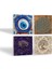 Nazar, Yaşam Çiçeği, Hayat Ağacı Taş Bardak Altlığı Masaüstü Koruyucu Altlık 4 Parça Set 10x10cm Stone Coasters SC466 2