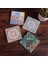 Stone Etnik Desen Taş Bardak Altlığı – 4’lü Set, 10x10 cm Dekoratif Masaüstü Koruyucu Doğaltaş Altlık |SC276| 1