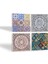 Stone Etnik Desen Taş Bardak Altlığı – 4’lü Set, 10x10 cm Dekoratif Masaüstü Koruyucu Doğaltaş Altlık |SC276| 2