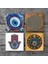 Nazar, Yaşam Çiçeği, Fatma Ana Eli (Hamsa) Taş Bardak Altlığı – 4’lü Set, 10x10 cm Dekoratif Masaüstü Koruyucu Doğaltaş Altlık |SC470| 3
