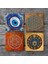 Stone Nazar, Yaşam Çiçeği, Mandala Taş Bardak Altlığı – 4’lü Set, 10x10 cm Dekoratif Masaüstü Koruyucu Doğaltaş Altlık |SC471| 3