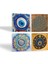 Stone Nazar, Yaşam Çiçeği, Mandala Taş Bardak Altlığı – 4’lü Set, 10x10 cm Dekoratif Masaüstü Koruyucu Doğaltaş Altlık |SC478| 2